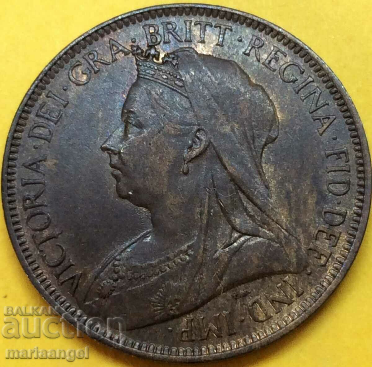 Delivery of Great Britain 1 Farthing 1900 Victoria UNC