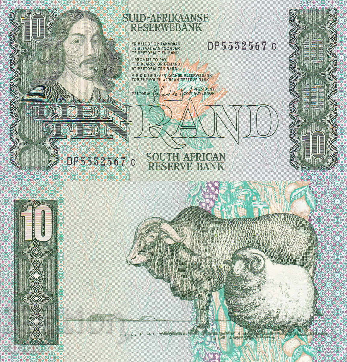 tino37- ЮЖНА АФРИКА - 10 РАНДА - 1982г - XF tino37- ЮЖНА АФРИКА - 10 РАНДА - 1982г - XF