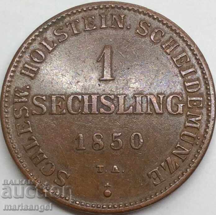 1 Zehling 1850 Germany Schleswig-Holstein 27mm 9.59g Rare with price € 19.00 | 37.16 BGN 1 Zehling 1850 Germany Schleswig-Holstein 27mm 9.59g Rare with price € 19.00 | 37.16 BGN