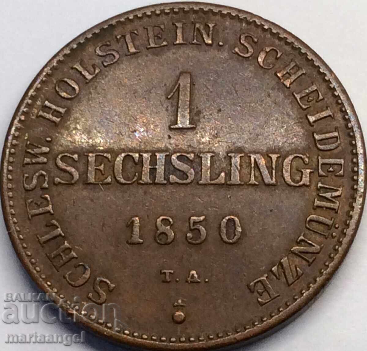 Delivery of 1 Zehling 1850 Germany Schleswig-Holstein 27mm 9.59g Rare Delivery of 1 Zehling 1850 Germany Schleswig-Holstein 27mm 9.59g Rare