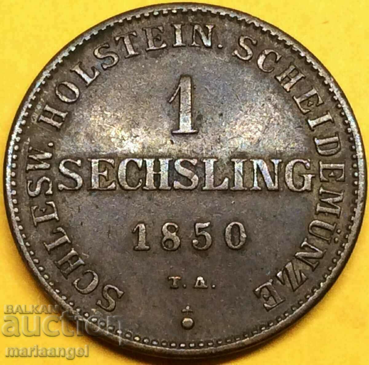 1 Zehling 1850 Germany Schleswig-Holstein 27mm 9.59g Rare - 6 1 Zehling 1850 Germany Schleswig-Holstein 27mm 9.59g Rare - 6