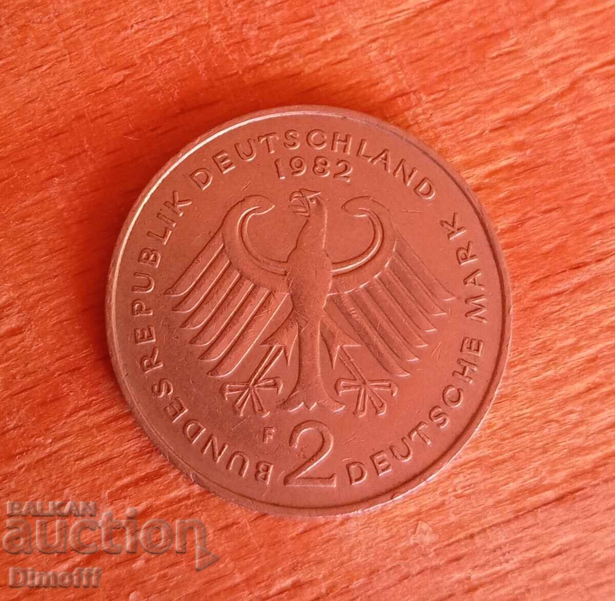 Coin 2 marks Germany 1982 with price € 2.00 | 3.91 BGN Coin 2 marks Germany 1982 with price € 2.00 | 3.91 BGN
