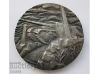 NRB Σοσιαλιστικό επιτραπέζιο μετάλλιο πλακέτα Θωρακισμένη Ταξιαρχία Β' ΠΠ 2στ