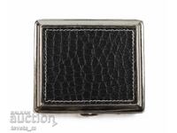 Μεταλλική ταμπακέρα με δέρμα