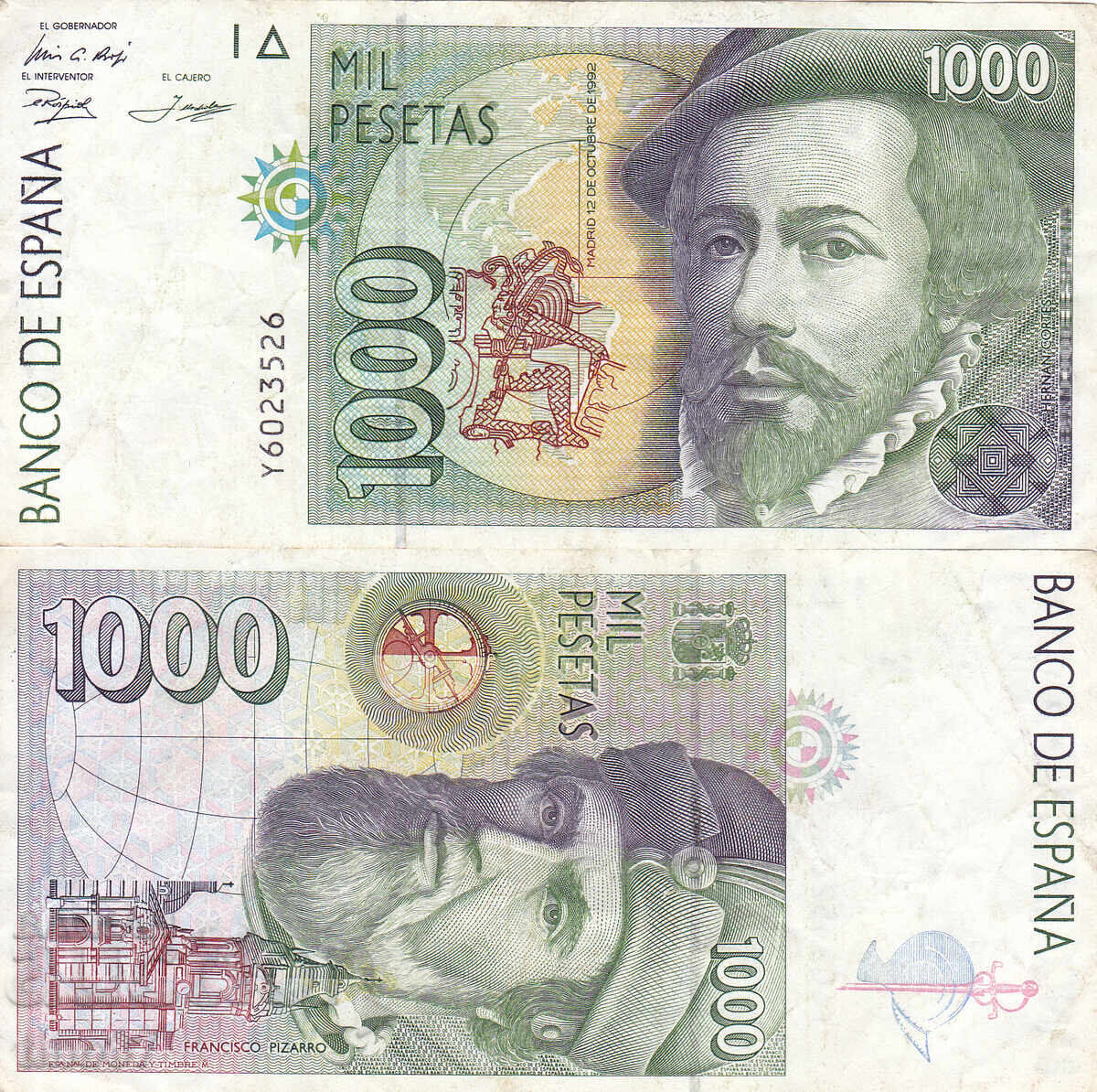 tino37- ИСПАНИЯ - 1000 ПЕСЕТИ - 1992г - VF tino37- ИСПАНИЯ - 1000 ПЕСЕТИ - 1992г - VF