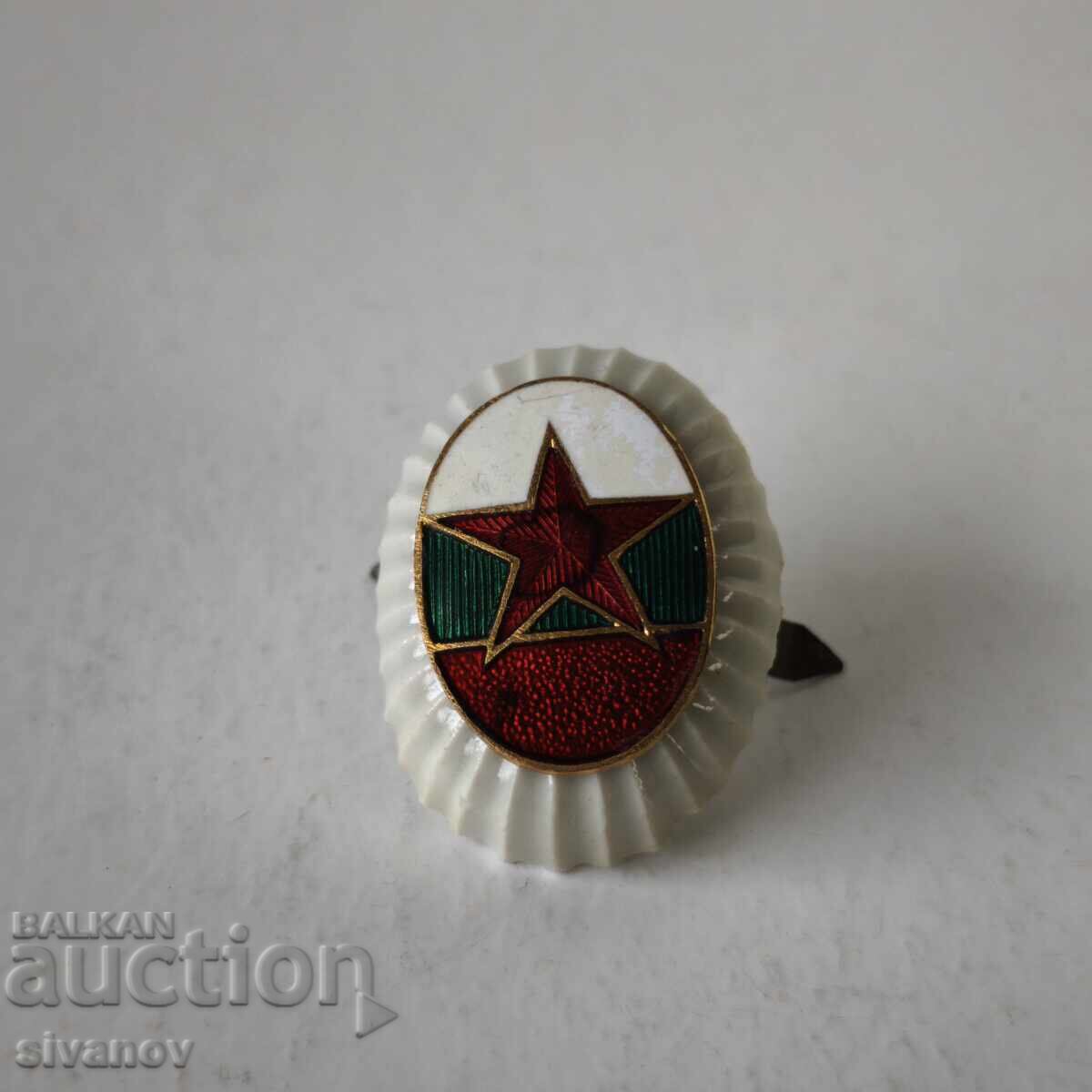 Veche cocardă din porțelan cu email, armata bulgară #6226