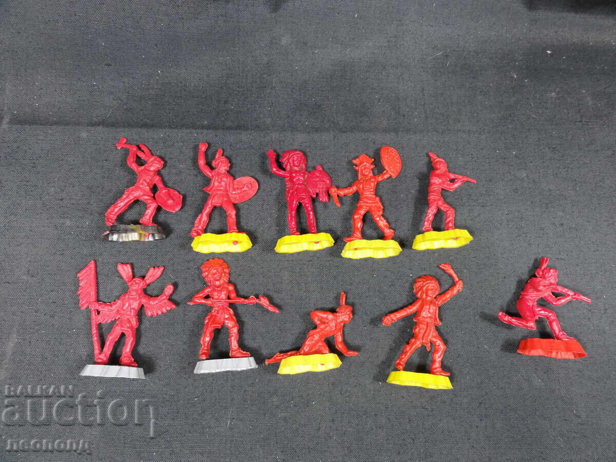 10 FIGURINE DE JUCĂRIE DIN PLASTIC RETRO VECHI INDIENI 10 FIGURINE DE JUCĂRIE DIN PLASTIC RETRO VECHI INDIENI