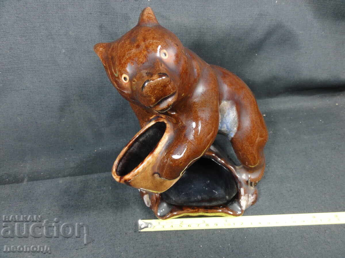 VECHE FIGURINĂ CERAMICĂ RETRO SOVIETICĂ URS APLICĂ DE CENUȘĂ - 6