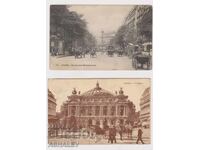 1909 Δύο καρτ ποστάλ – Παρίσι ταχυδρομημένες