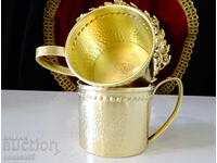 Επιχρυσωμένα μπρούτζινα φλιτζάνια 160 ml, στυλ Λουδοβίκου XVI