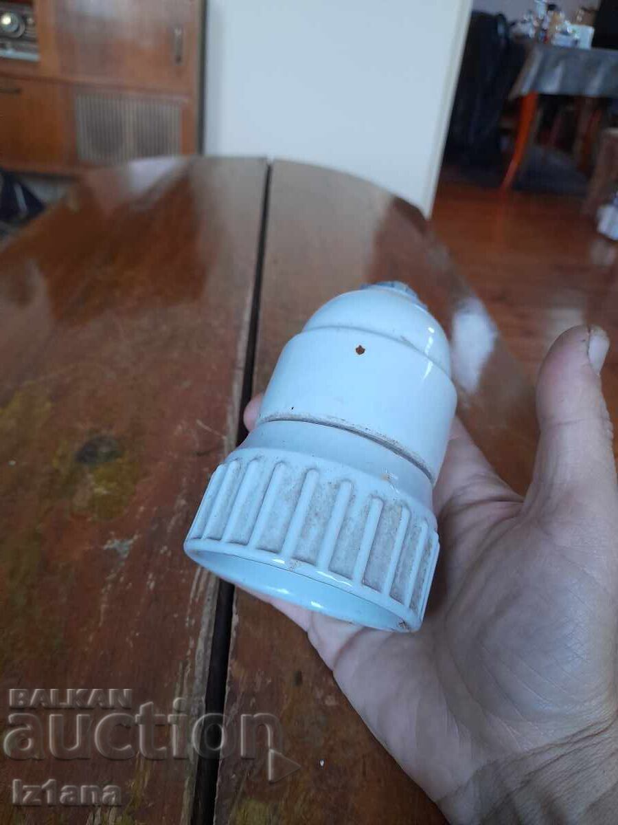 Auction  Old porcelain light fixture