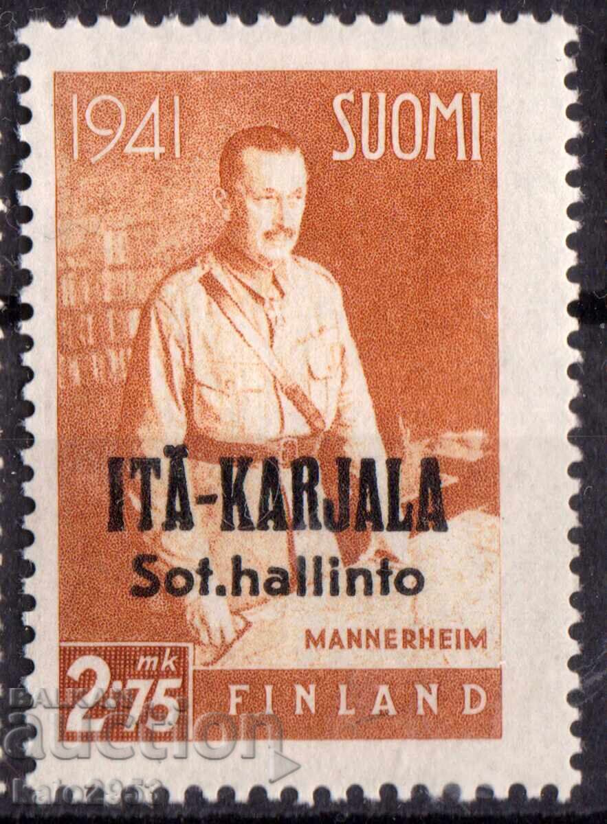 Finland 1942 - Overprint for the Occupation of East Karelia - Marshal Haim, MLH Finland 1942 - Overprint for the Occupation of East Karelia - Marshal Haim, MLH