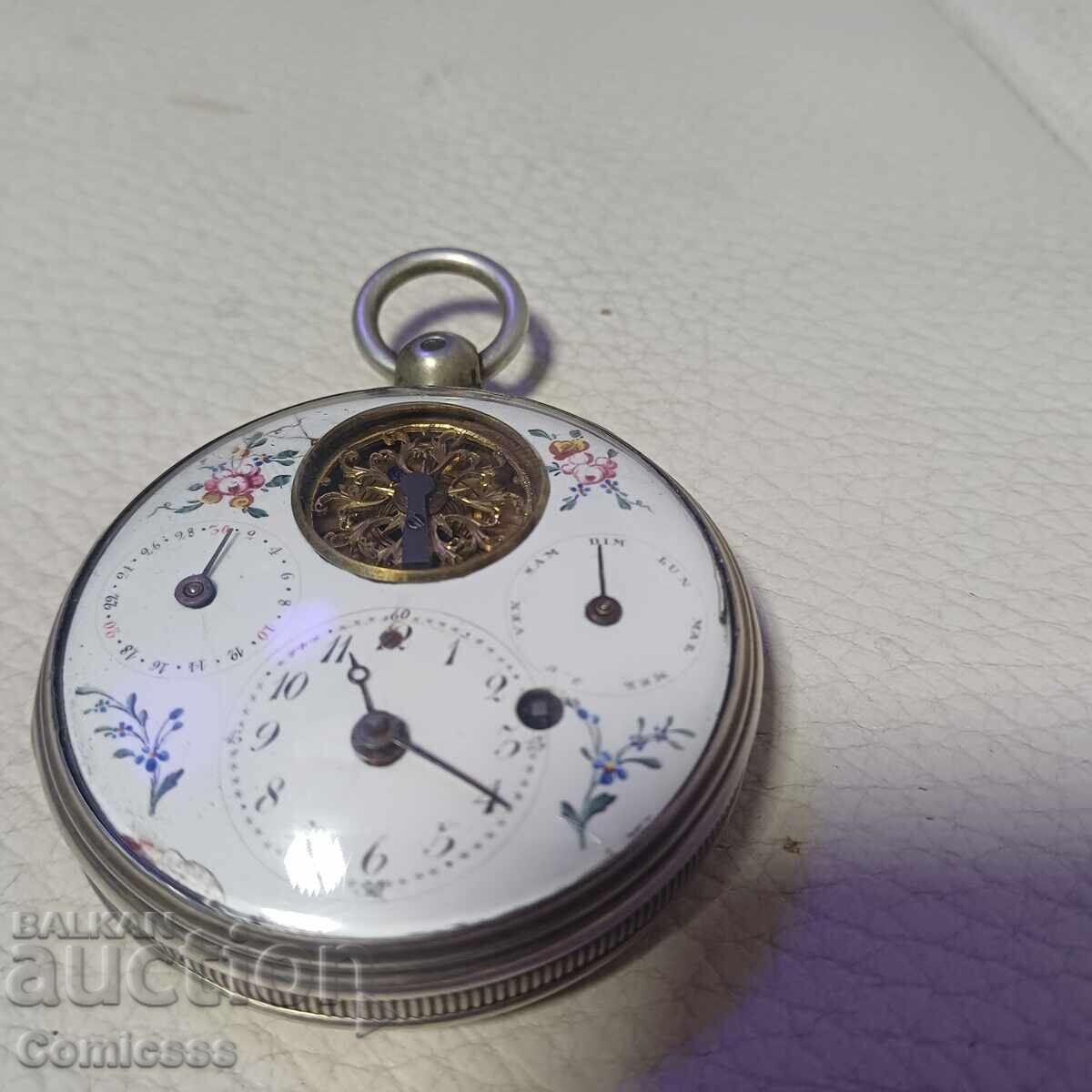 Джобен верижен часовник с Календар с цена € 155.00 | 303.15 лв.