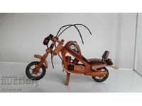 Harley-Davidson, wooden model of a retro motorcycle