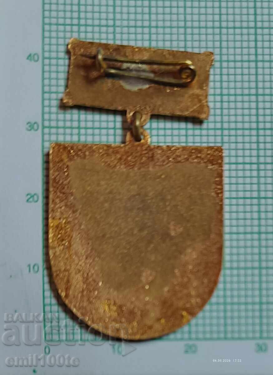 Badge - For Labor Achievements, Central Council of Bulgarian Trade Unions, 9th Congress of the Bulgarian Communist Party - 5