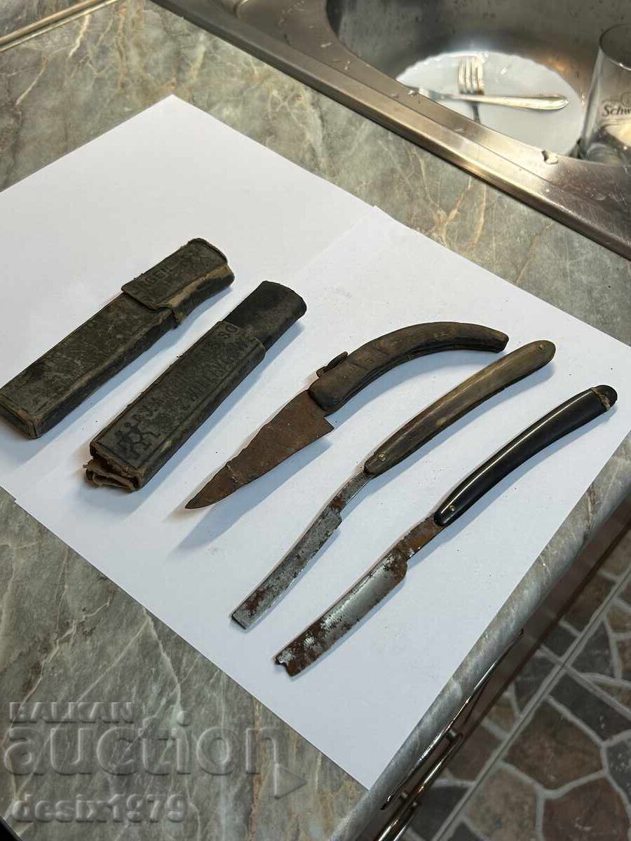 Lot de aparate de ras și un cuțit vechi - 6