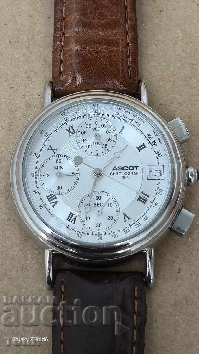 ASCOT CHRONOGRAPH QUARTZ RARE WORKS WITHOUT WARRANTY BZC with price € 3.50 | 6.85 BGN