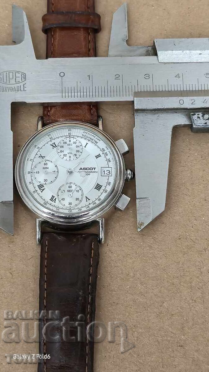 ASCOT CHRONOGRAPH QUARTZ RARE WORKS WITHOUT WARRANTY BZC - 6