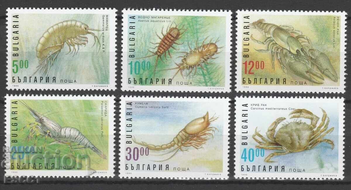 Clean Fauna Crustaceans 1996 stamps from Bulgaria