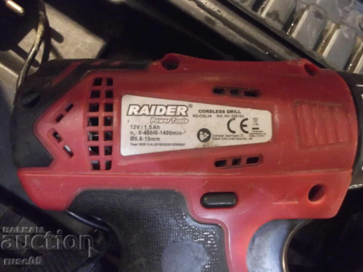 Mașină de găurit "RAIDER - RD-CDL 34" cu acumulator, funcțională - 5