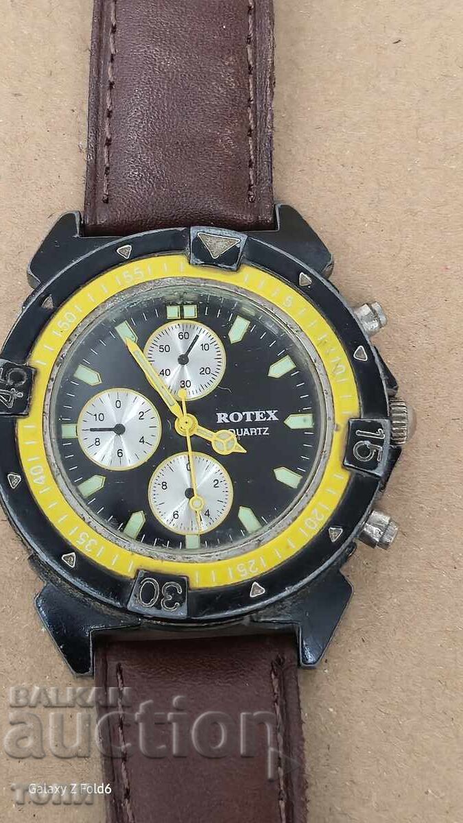 ROTEX CRONOGRAF CUARȚ RAR FUNCȚIONEAZĂ FĂRĂ GARANȚIE BZC !!!! cu preț € 0.01 | 0.02 BGN