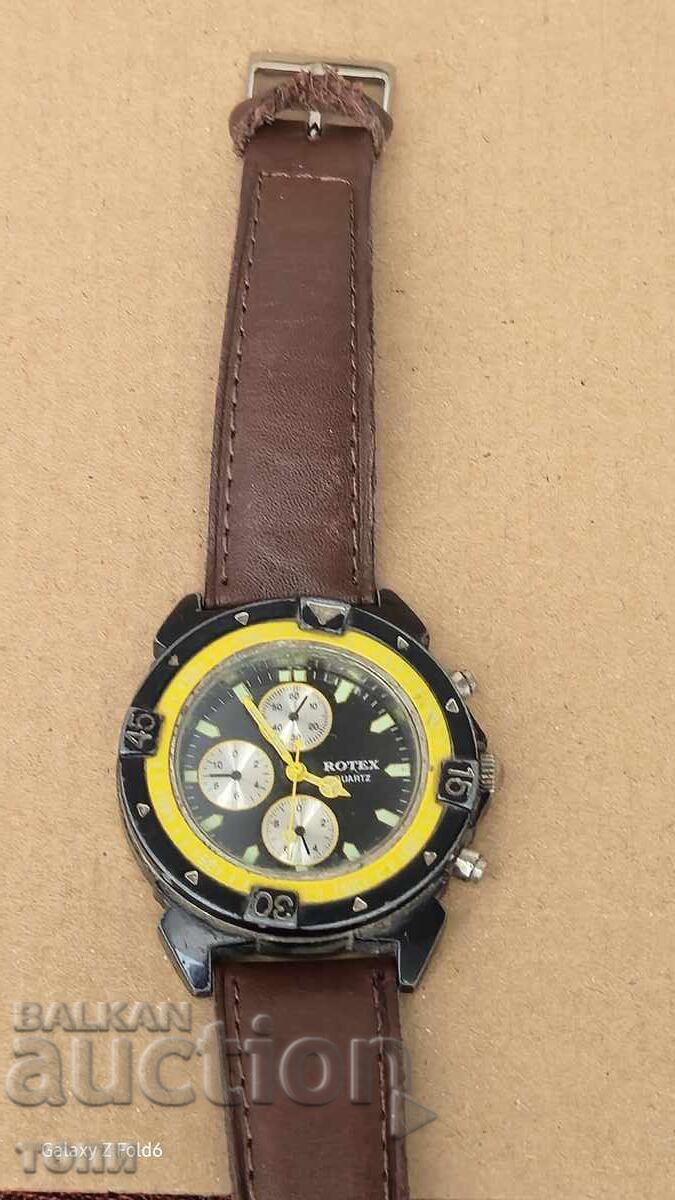 Licitație ROTEX CRONOGRAF CUARȚ RAR FUNCȚIONEAZĂ FĂRĂ GARANȚIE BZC !!!!