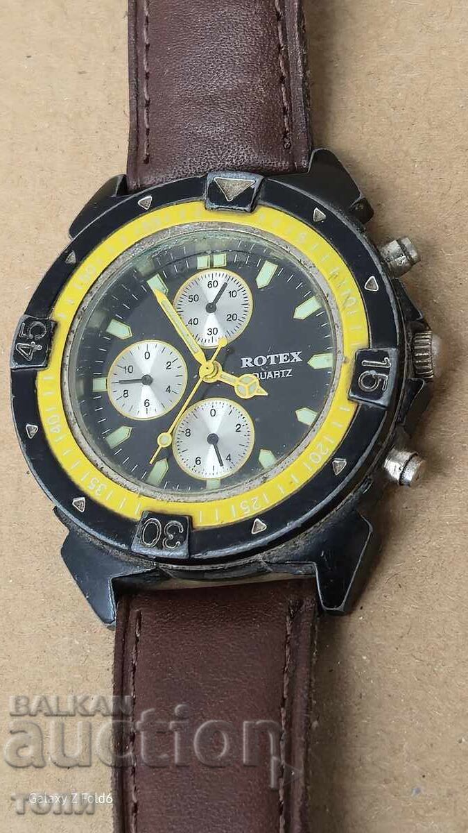 Livrarea ROTEX CRONOGRAF CUARȚ RAR FUNCȚIONEAZĂ FĂRĂ GARANȚIE BZC !!!!