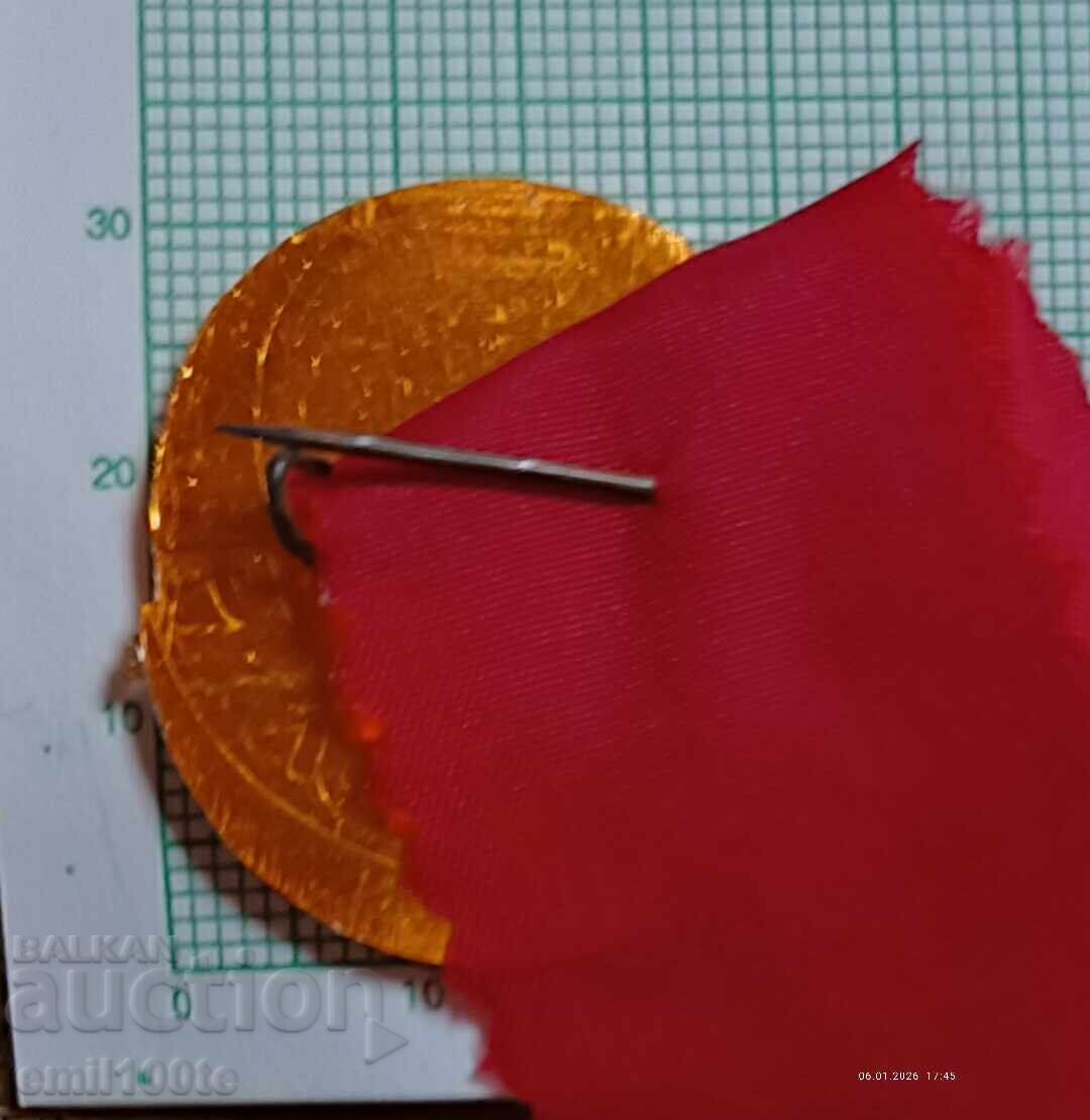 Badge with ribbon 80g. Rilski Tourist Tourist Society - 6 Badge with ribbon 80g. Rilski Tourist Tourist Society - 6