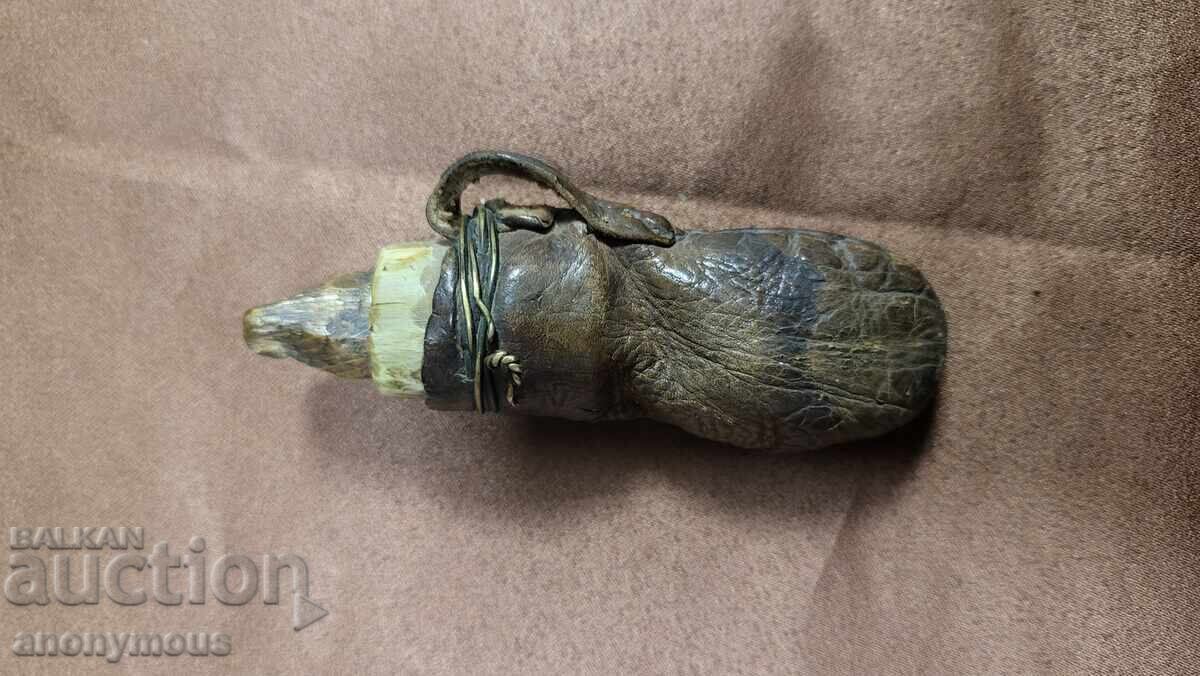 Licitație Pungă, cartușer, barutnic, barutniță piele 3