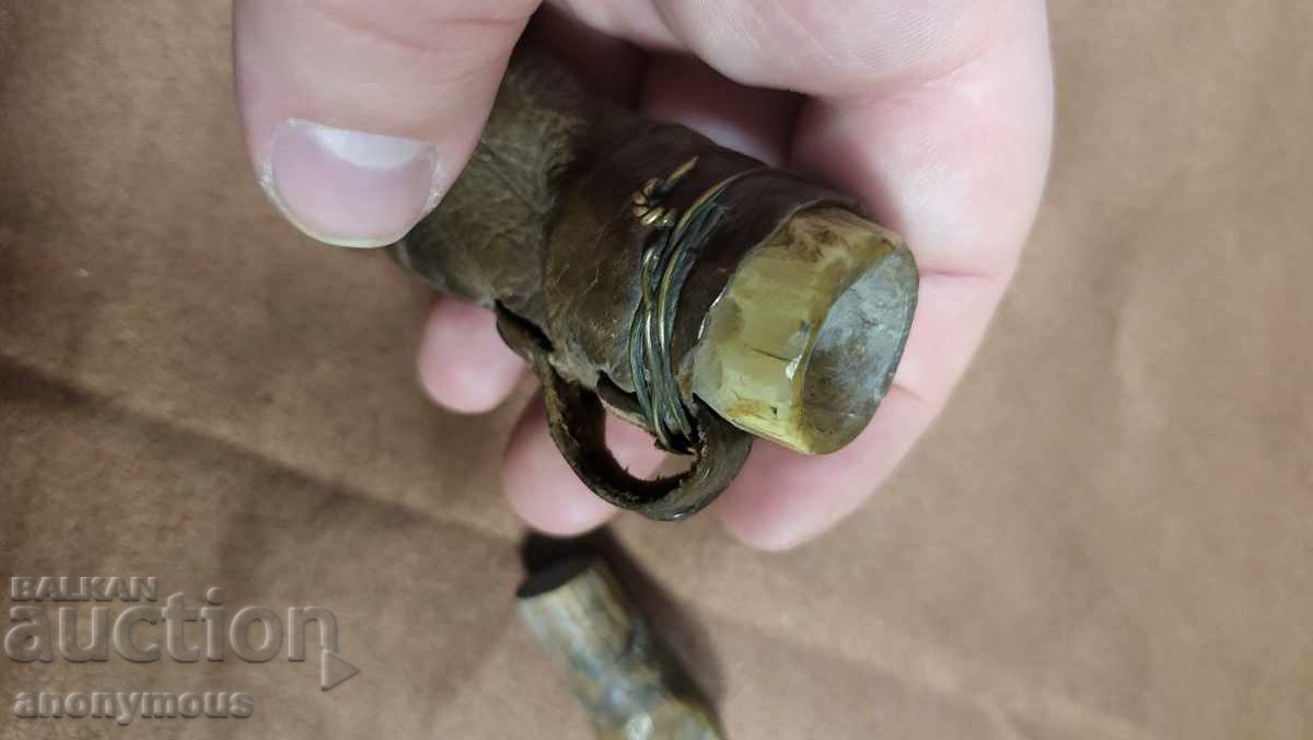 Livrarea Pungă, cartușer, barutnic, barutniță piele 3