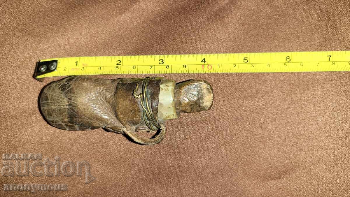 Pungă, cartușer, barutnic, barutniță piele 3 - 6