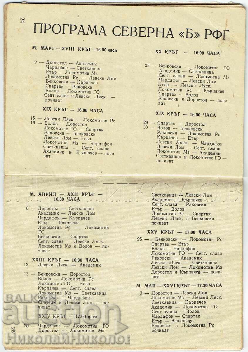 ФУТБОЛ СТАРА ПРОГРАМА ЦСКА ПРОЛЕТ 1969 Е728 - 7