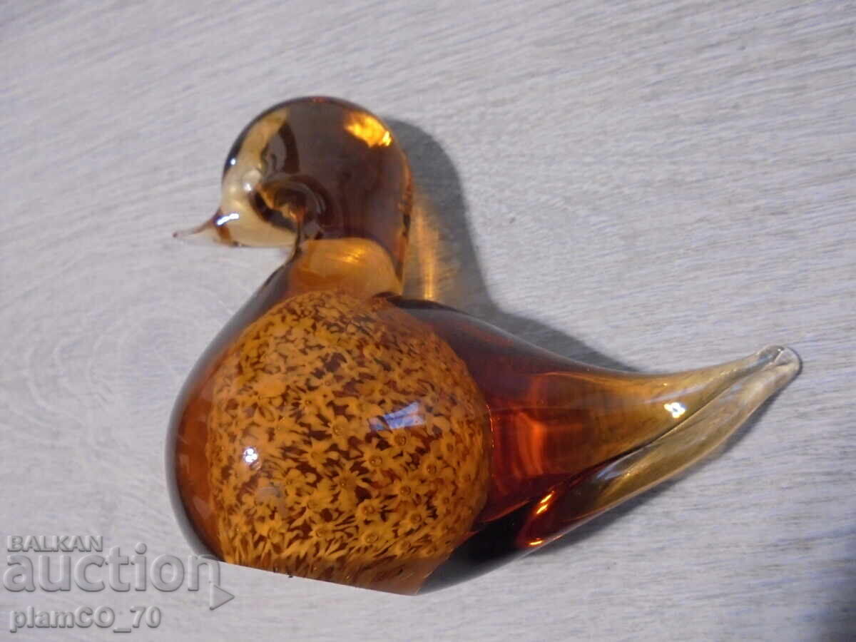 №*8426 Стара стъклена фигура патица - 5 №*8426 Стара стъклена фигура патица - 5