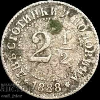 2 1/2 stotinki 1888 - Principality of Bulgaria with price € 12.50 | 24.45 BGN 2 1/2 stotinki 1888 - Principality of Bulgaria with price € 12.50 | 24.45 BGN