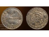 2 stotinki 1881 god.-Principatul Bulgariei