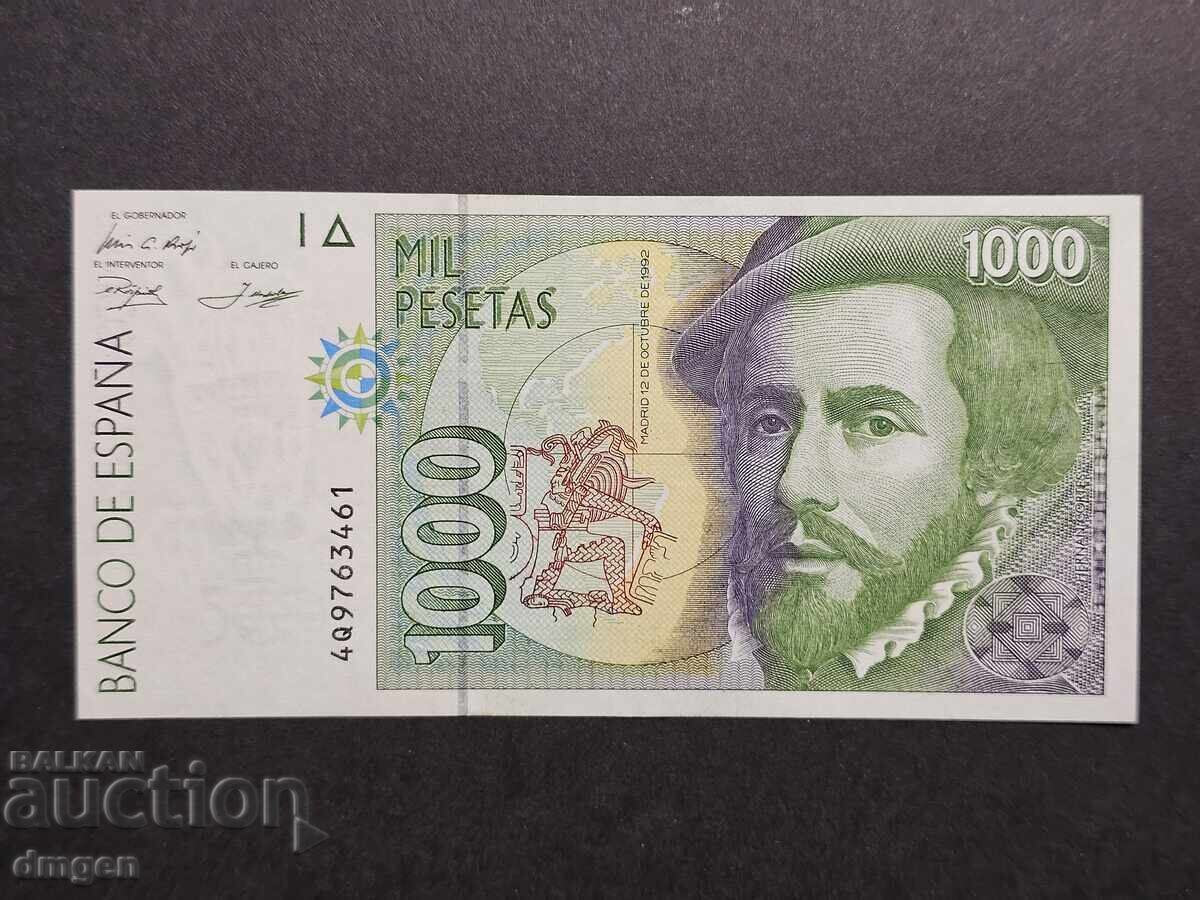 1000 Pesetas Spania 1992 UNC 1000 Pesetas Spania 1992 UNC
