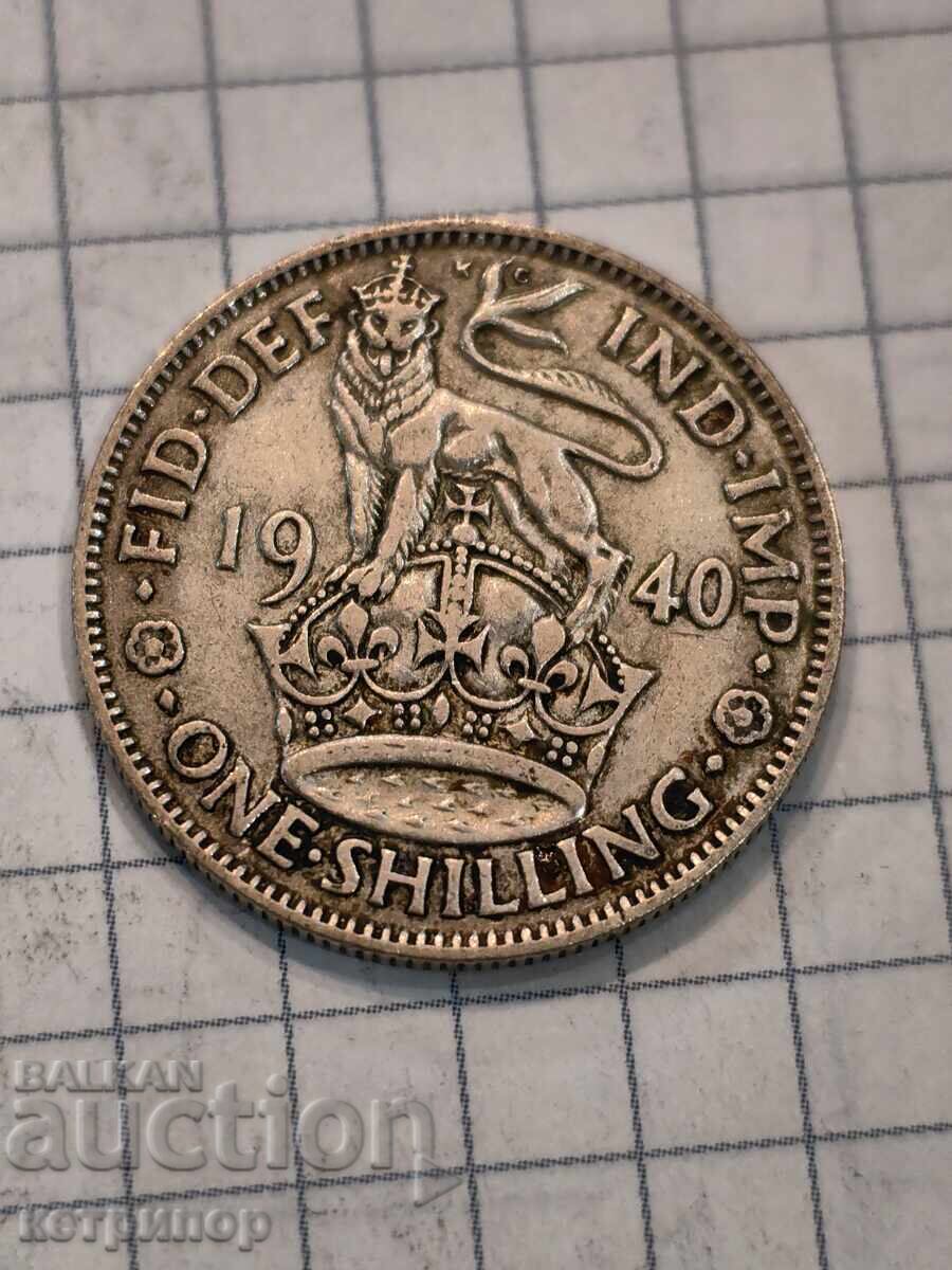 1 Shilling Marea Britanie 1940 Argint 1 Shilling Marea Britanie 1940 Argint