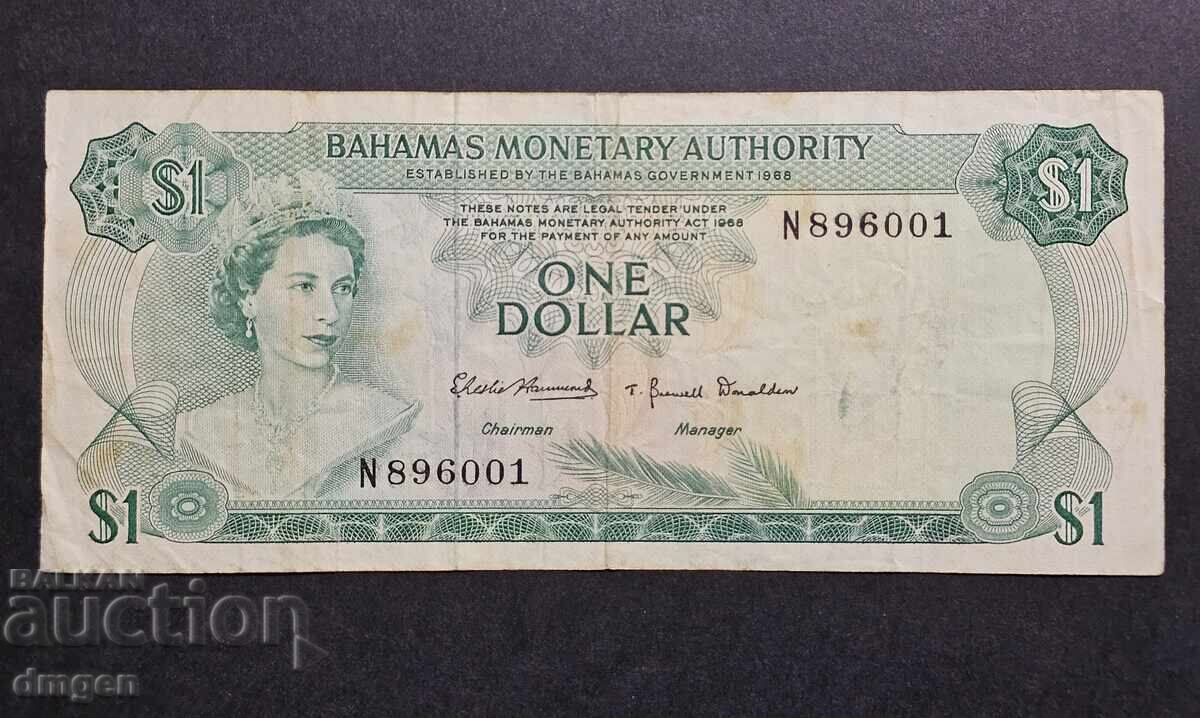 1 dolar Bahami 1968 1 dolar Bahami 1968
