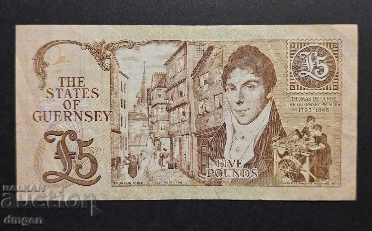 5 lire sterline Guernsey 1991-1995 cu preț € 38.00 | 74.32 BGN 5 lire sterline Guernsey 1991-1995 cu preț € 38.00 | 74.32 BGN