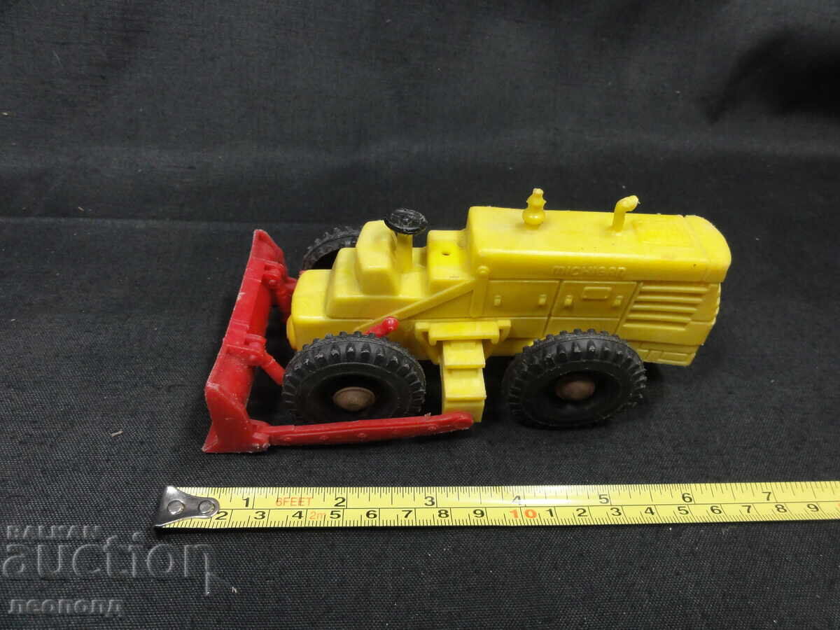 BZC VECHI RETRO JUCĂRIE SOCIALISTĂ DIN PLASTIC BULDOZER - 5