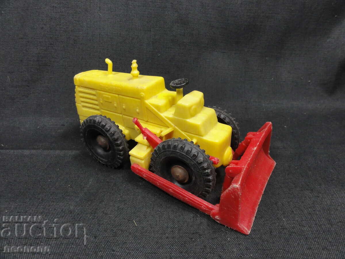 BZC VECHI RETRO JUCĂRIE SOCIALISTĂ DIN PLASTIC BULDOZER