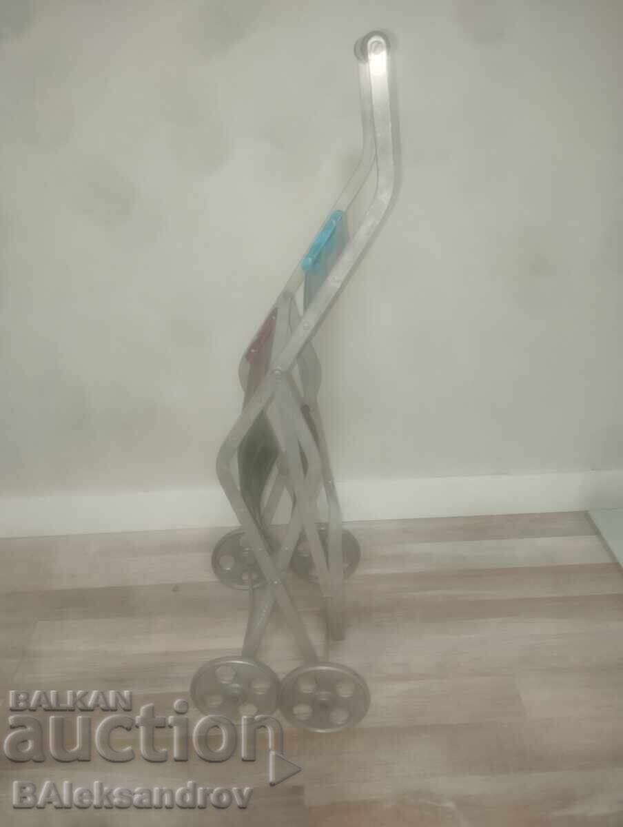 Παλιό καροτσάκι κούκλας αλουμινίου - 5