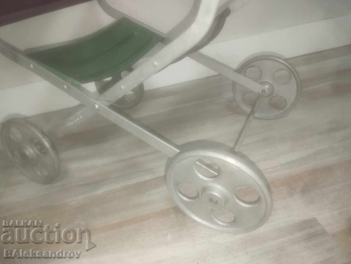 Παλιό καροτσάκι κούκλας αλουμινίου - 6