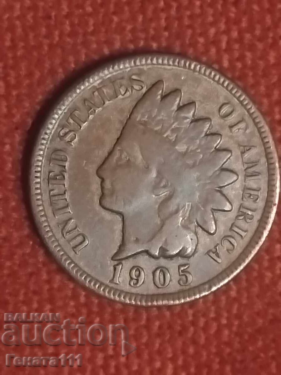Стара колекционерска монета САЩ 1905г - 5