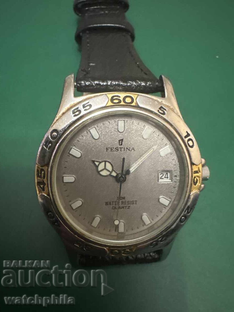 Доставка на Festina Quartz classic мъжки часовник.Работи отлично.