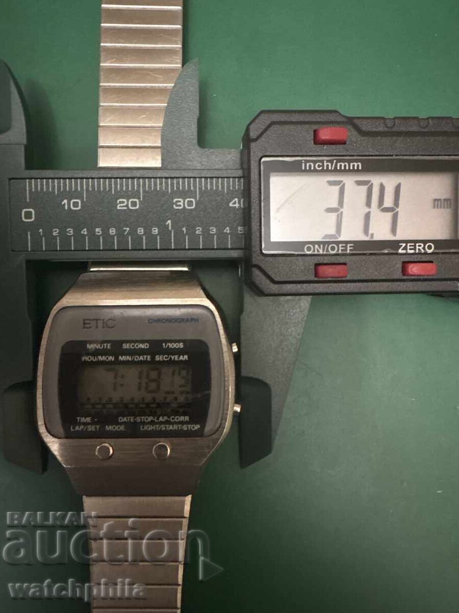 Etic LCD рядък мъжки часовник. Отлично състояние. - 5 Etic LCD рядък мъжки часовник. Отлично състояние. - 5