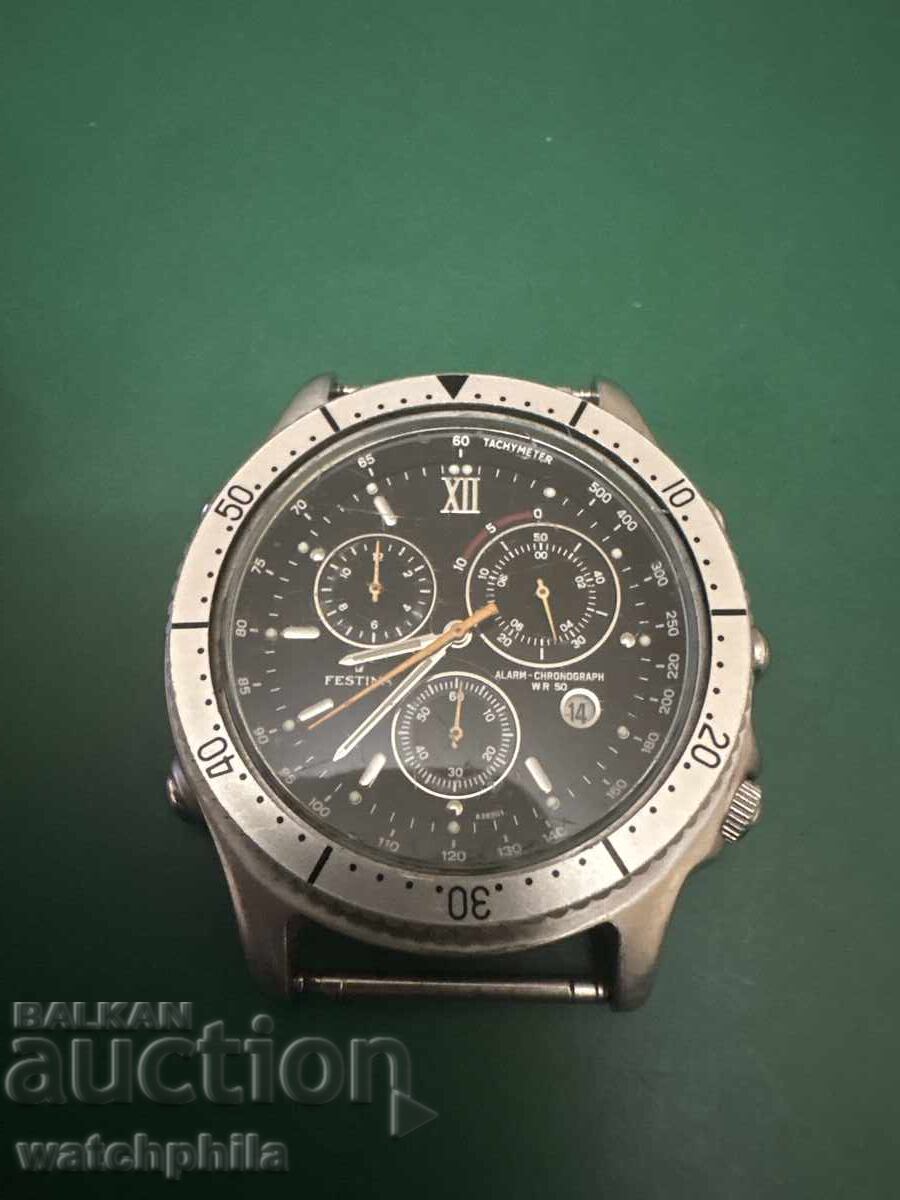 Festina Alarm chronograph мъжки часовник. Работи
