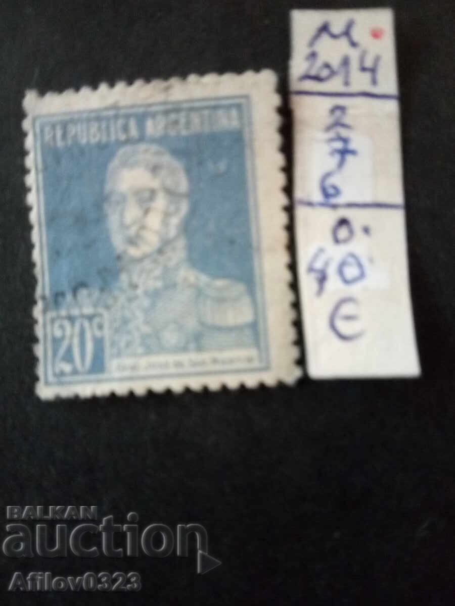 Марка употребена - Аржентина.