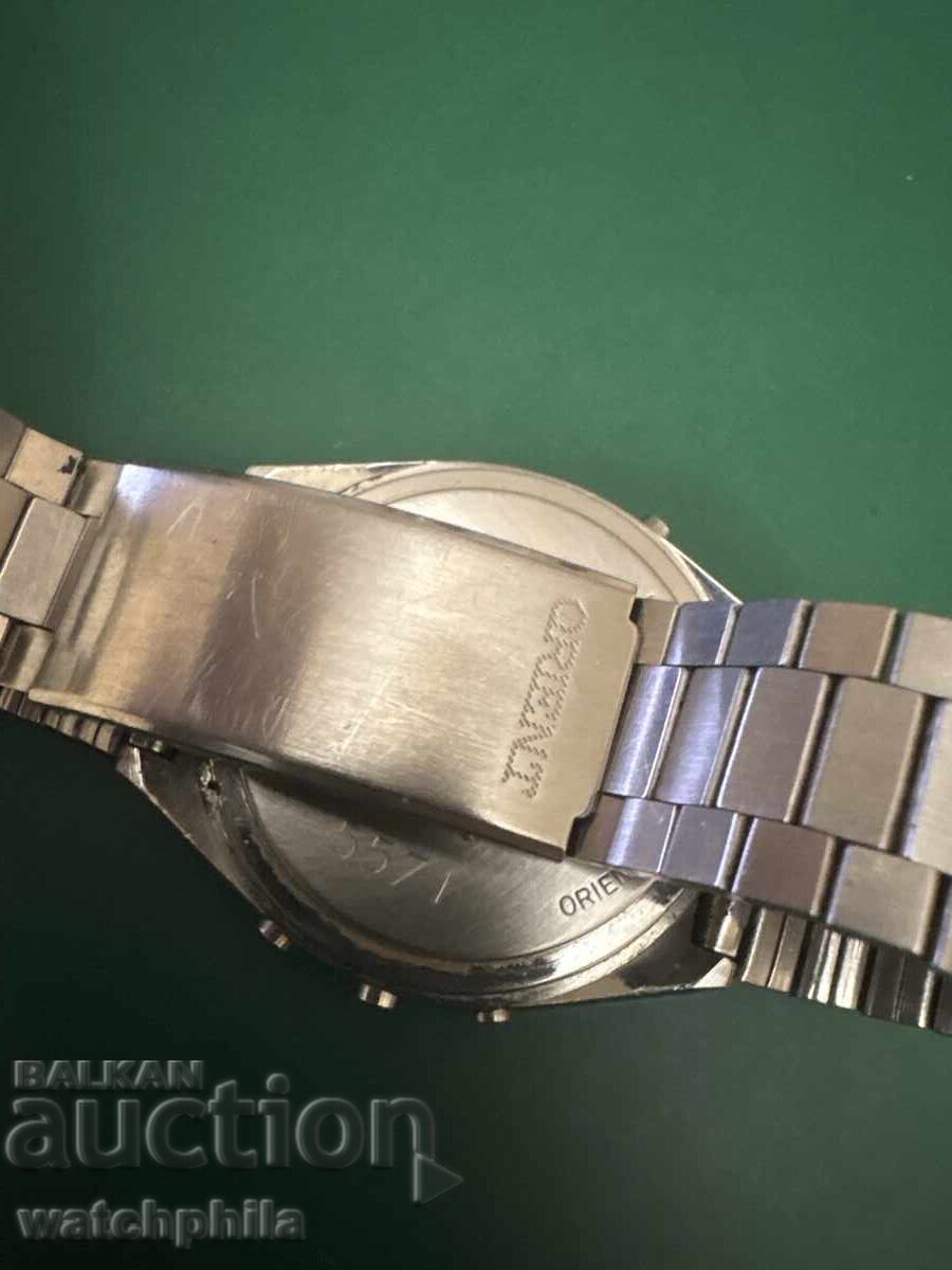 Auction  Orient Solar chronograph men's watch. Rare