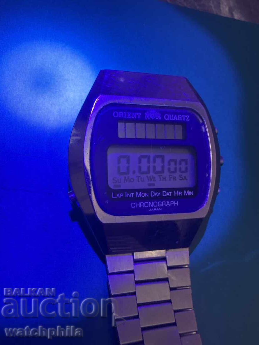 Orient Solar chronograph men's watch. Rare - 5